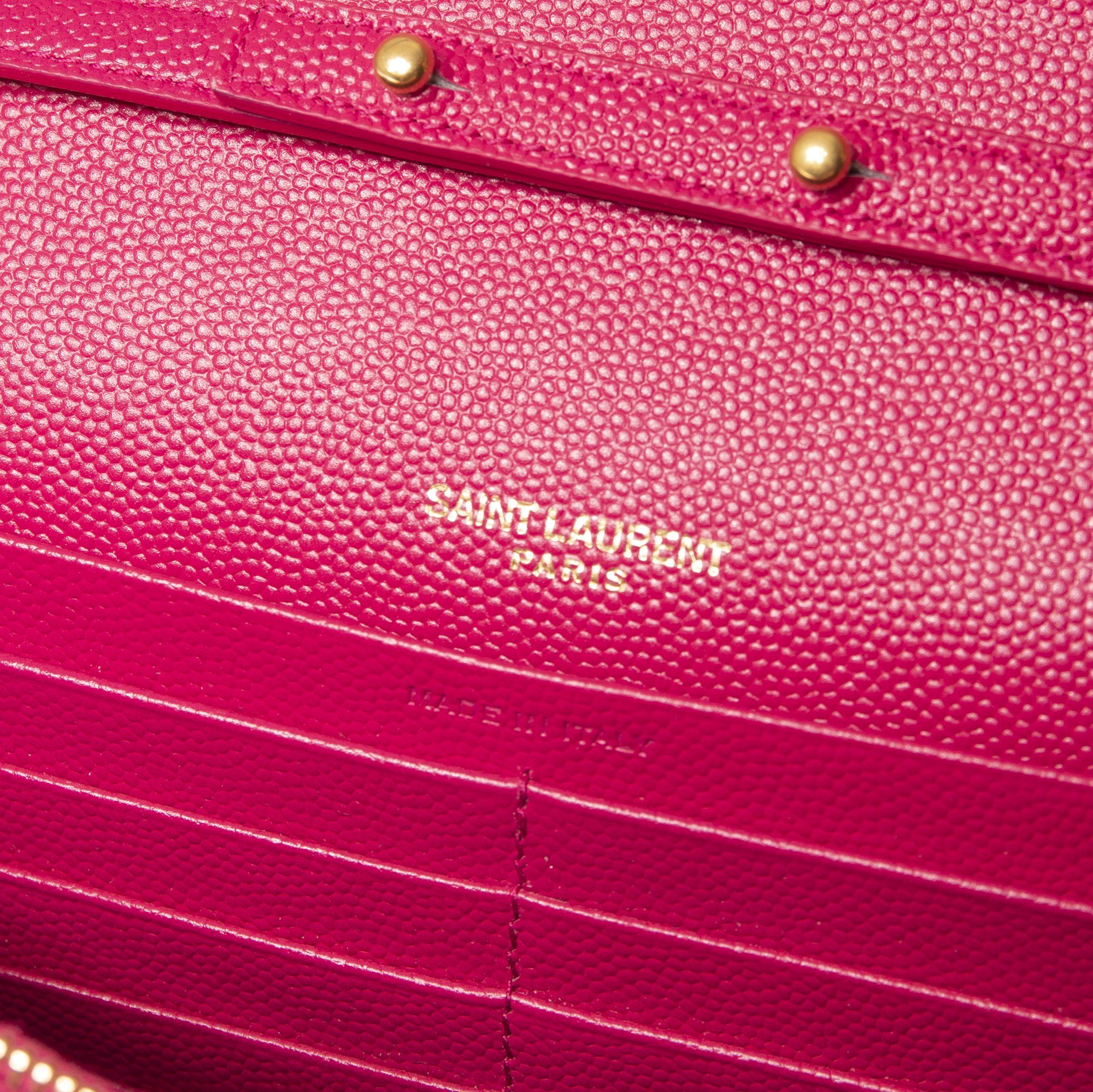 Yves Saint Laurent Monogram Matelasse Chain Wallet