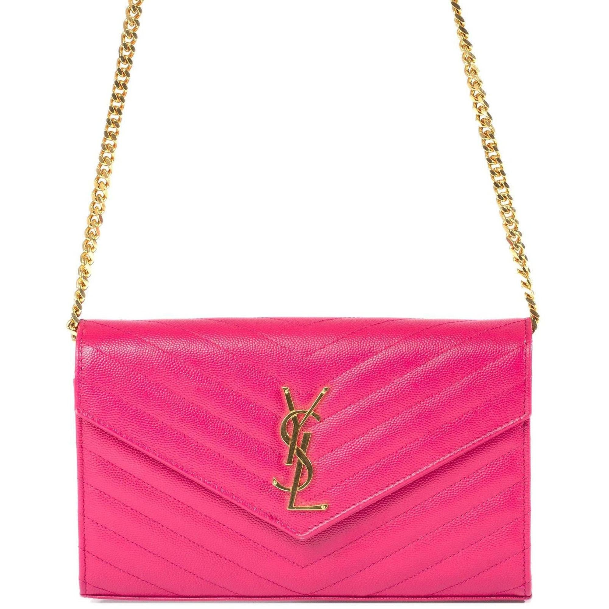 Yves Saint Laurent Monogram Matelasse Chain Wallet